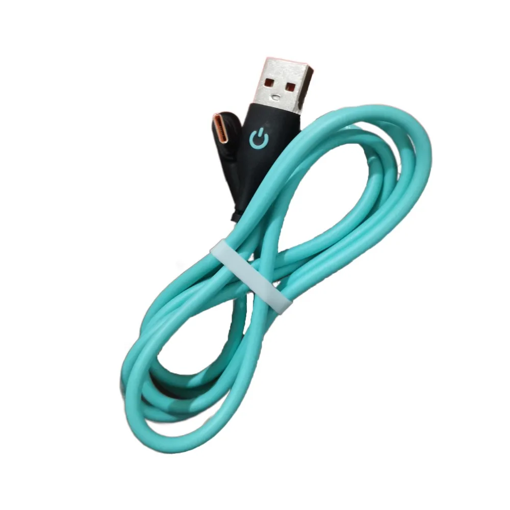 Mobile Phone USB-C Cord Data Cord Type C Soft Silicone USB C Cable 90 Degree Charger Cable 5A Type C Cable Fast Charging Cord