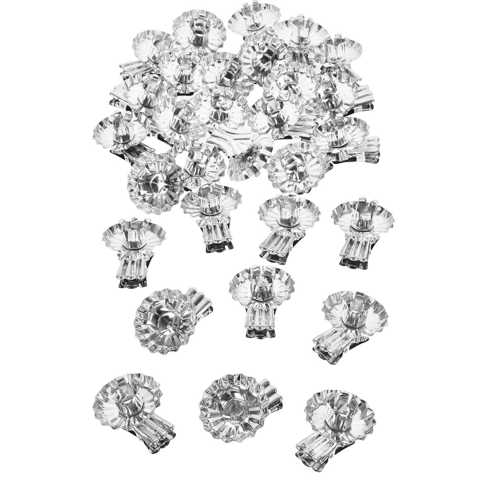 

36pcs Christmas Holder Clips Metal Iron Candlestick Holder For Tree Decor Xmas Party Holders Clip