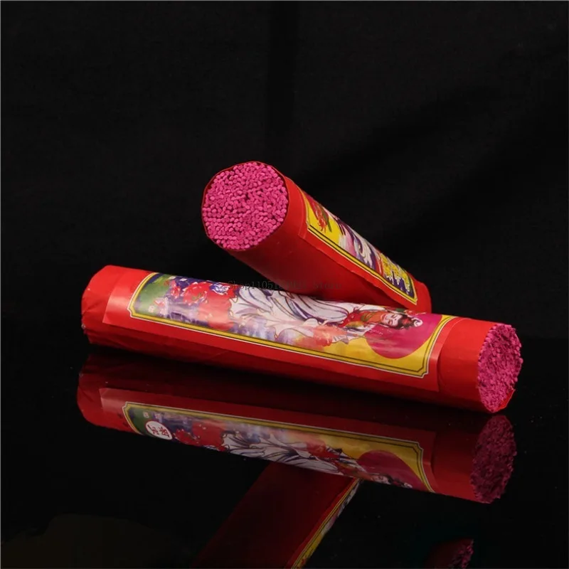 27CM Red Paper Roll Bucket Big Avalokitesvara Incense Home Indoor Worship Buddha Offering Aromatherapy Removed Odor Fragrance