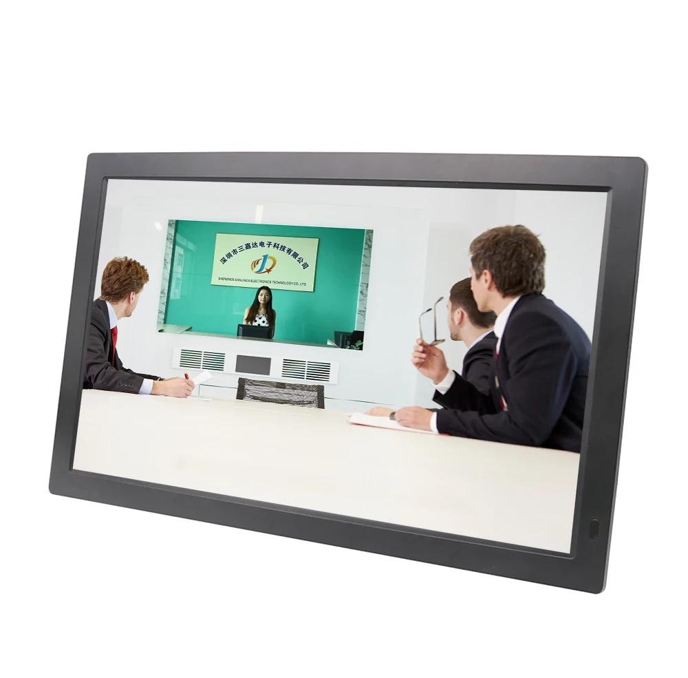 Full HD MP4  Movie Advertising Play IPS Screen 22 inch Digital Photo Frame With Calendar 21.5 inch Player