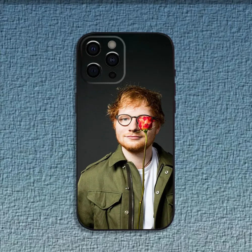 Singer Ed Sheeran Phone Case For iPhone 16,15,14,13,12,11,Pro,X,XS,Max,XR,Plus,Mini Soft Black Cover