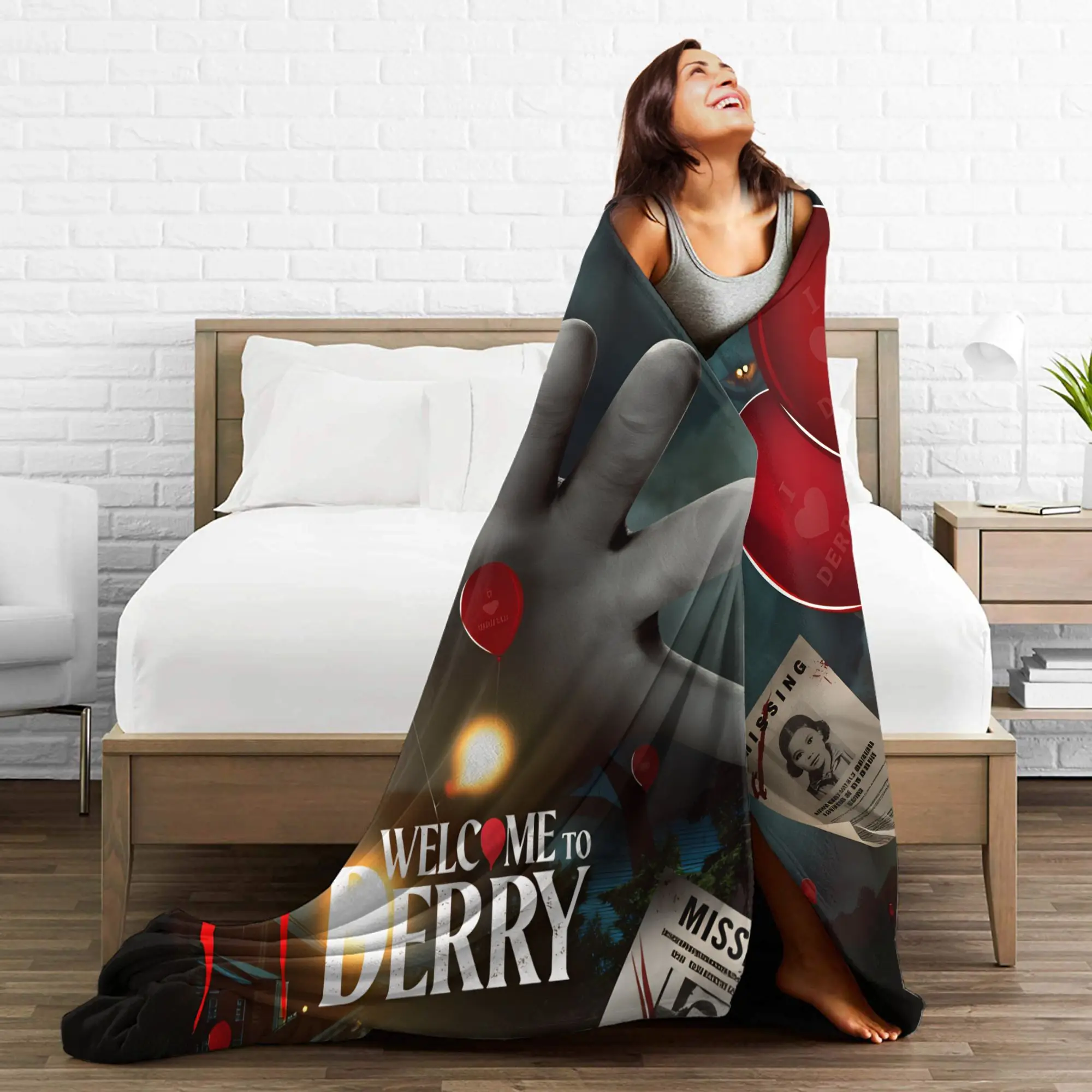 تكنولوجيا المعلومات مرحبا بكم في ديري 2025 بطانية طائرة السفر الفانيلا رمي بطانية لغرفة النوم الدافئة جودة مخصصة المفرش هدية فكرة