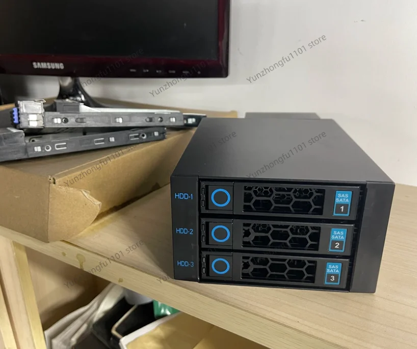 3 Drive Position Hot-swappable Hard Disk Module Chassis Conversion Cage for Storage Expansion