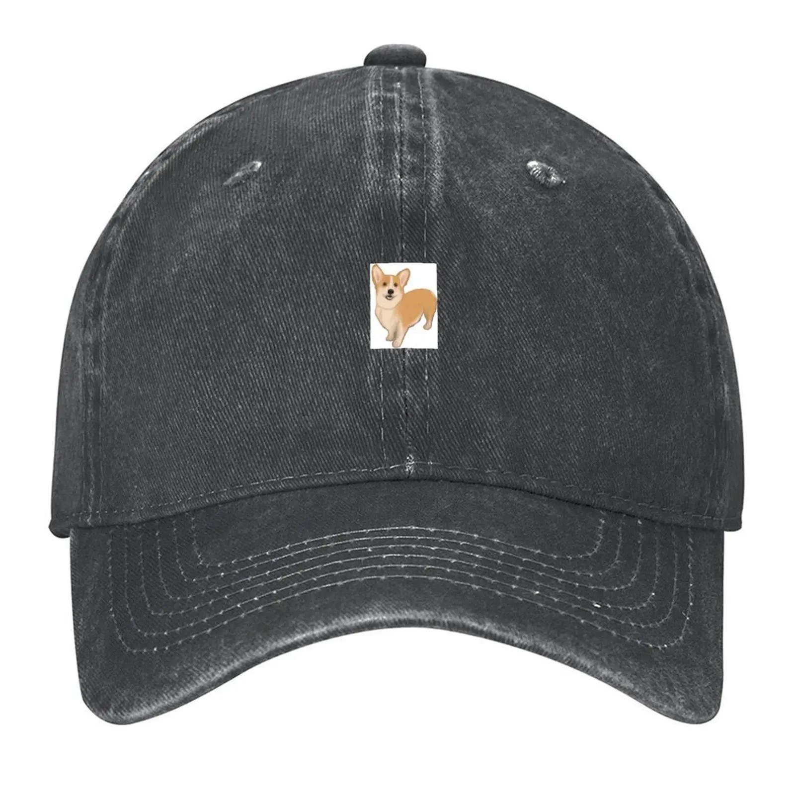

Corgi love Baseball Cap Hat Beach Hood men's big size hat black Golf Women Men's
