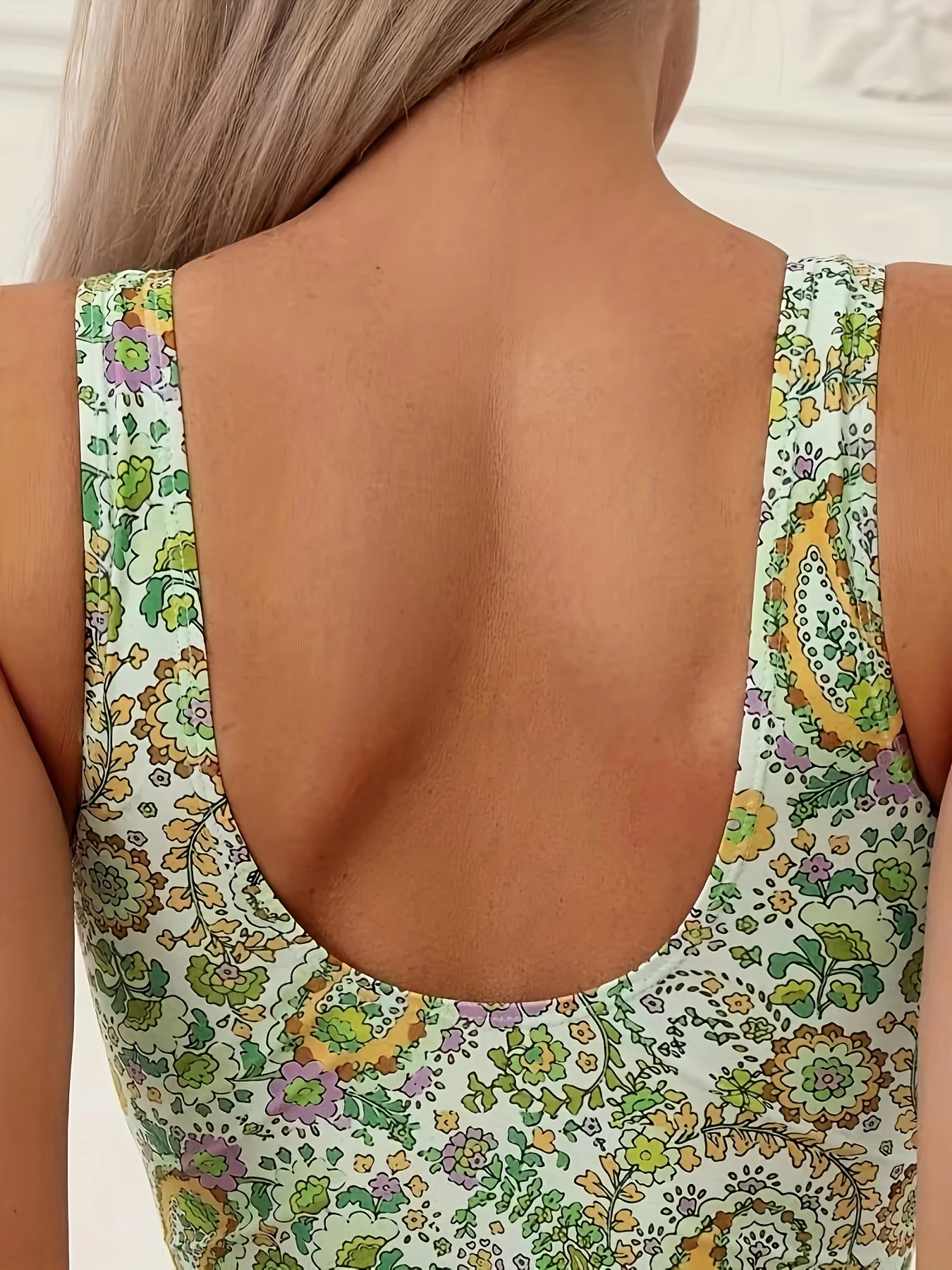 Full Body Print Ladies Economical One-Piece Swimsuit European And American Fashion Ladies Fashion Ladies Bikini Paisley