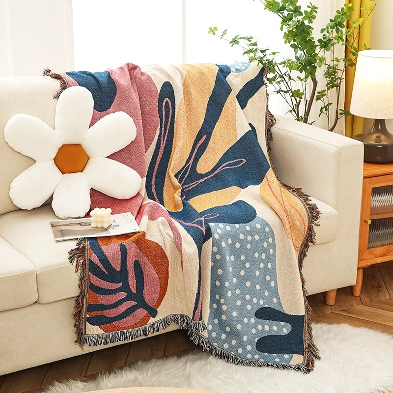 Bohemian Blanket Plaid Tapestry Vintage Boho Blankets Leisure Crochet Blanket Sofa Cover Knitted Thread Camping Picnic Blanket
