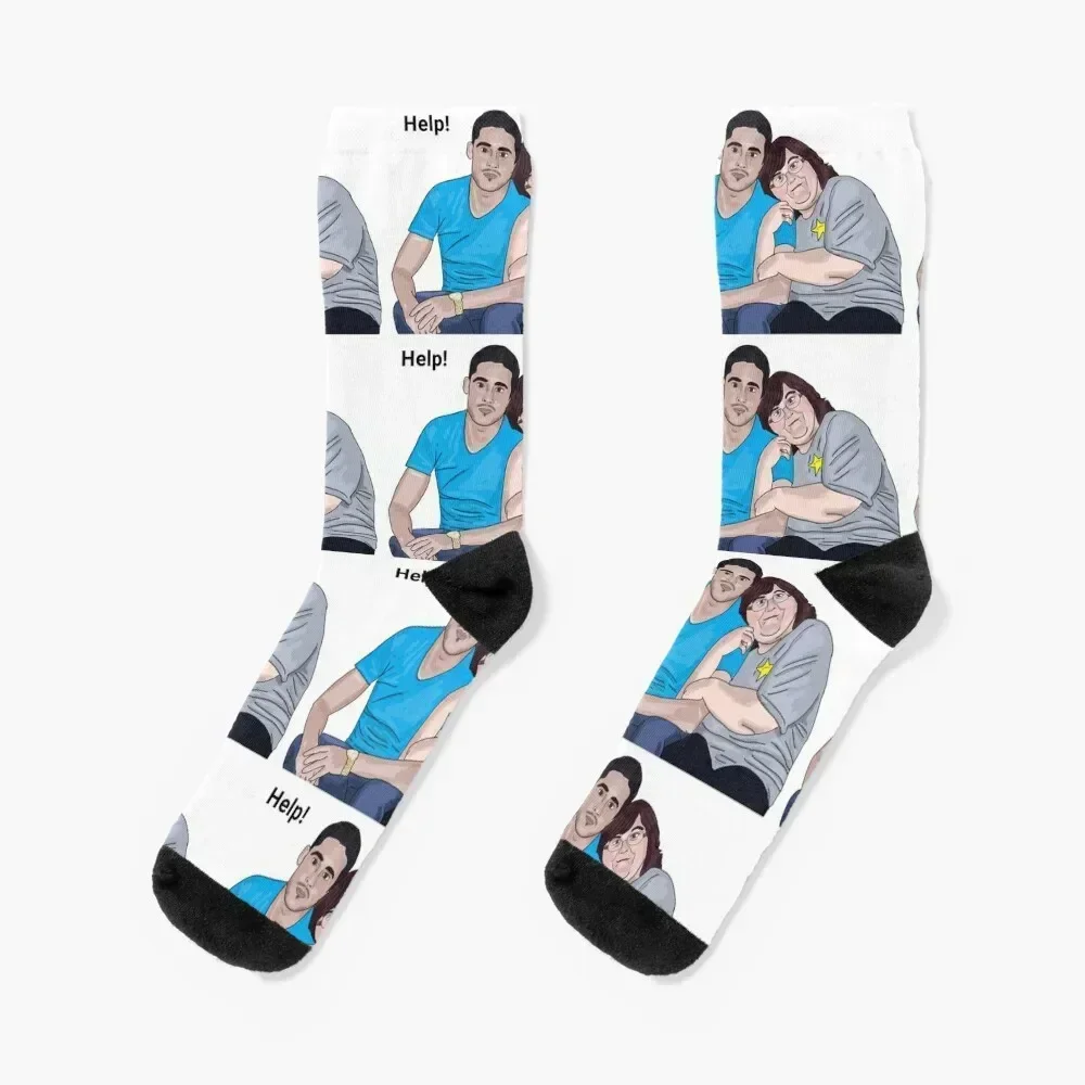 Danielle and Mohammed - Help - 90 day fiance Socks Novelties warm winter FASHION Men Socks Luxury Brand Women's