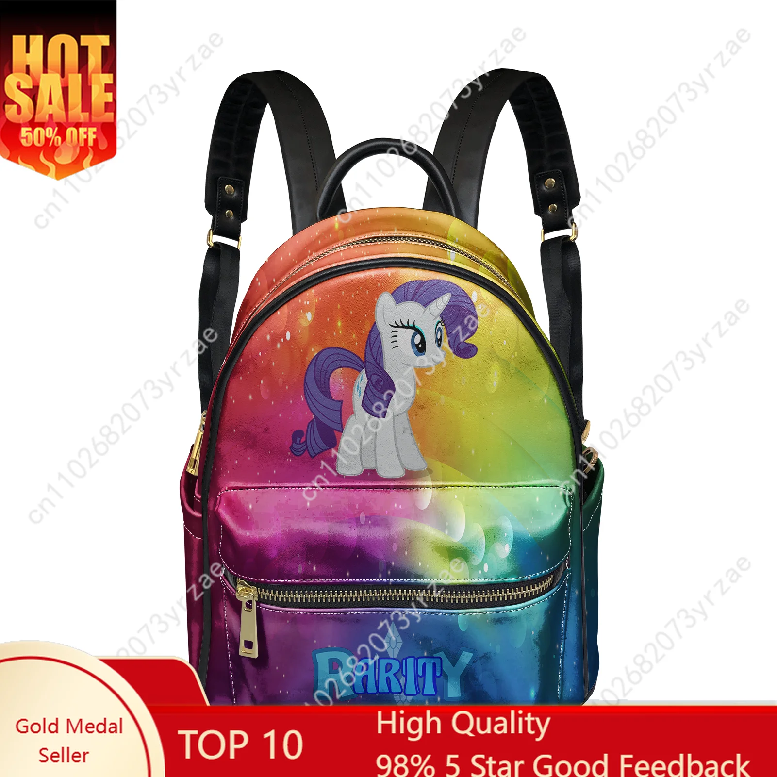 

Rarity Backpacks Mens Womens Knapsack My Little Pony Friendship Is Magic Backpack Custom Daypacks Cosplay Bag