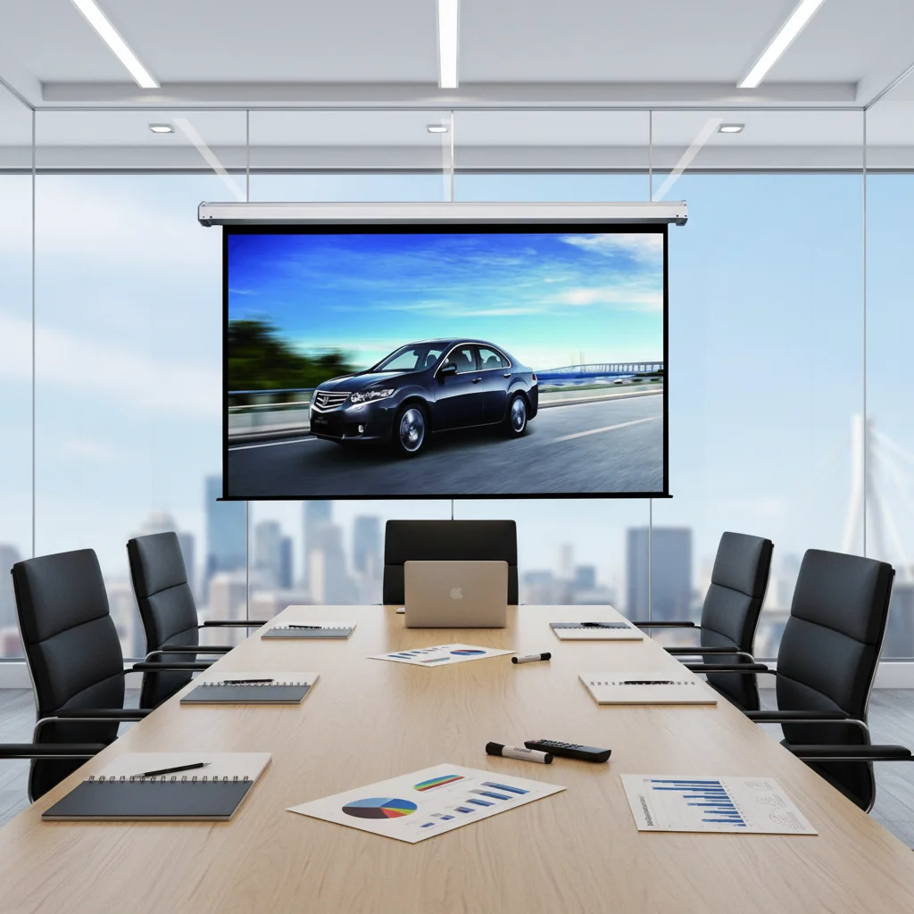 Large Motorized Projection Screen/200 Inch Motorized Projector Screen/Electric Roll up Projector Screen