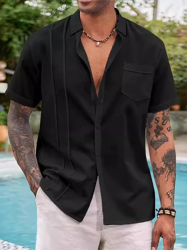 

Мужской повседневный кардиган с коротким рукавом, лето 2025, свободный крой, большие размеры, цветной, из полиэфирного волокна, дышащий, тонкий, с открытым передом