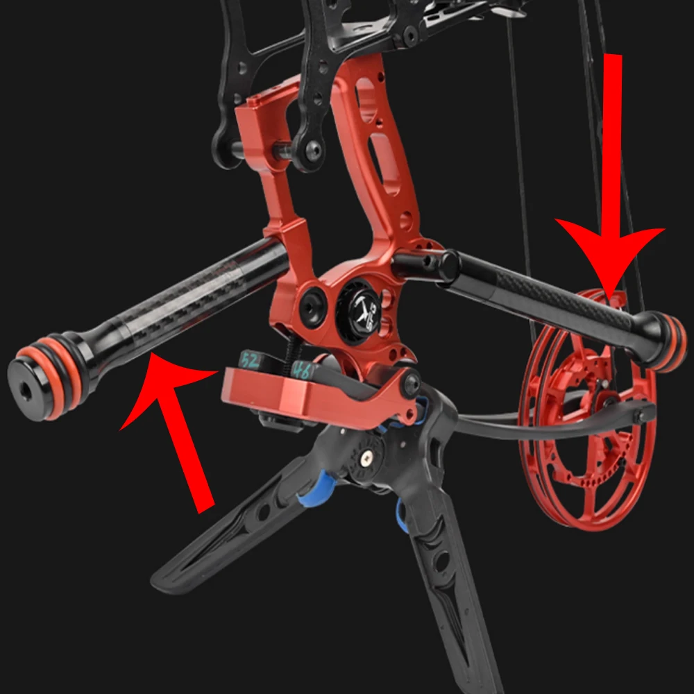 

6/8inch Carbon Stabilizer Balance Bar Rod OD 20mm Hock Absorption Compound Bow Archery Shooting Accessory