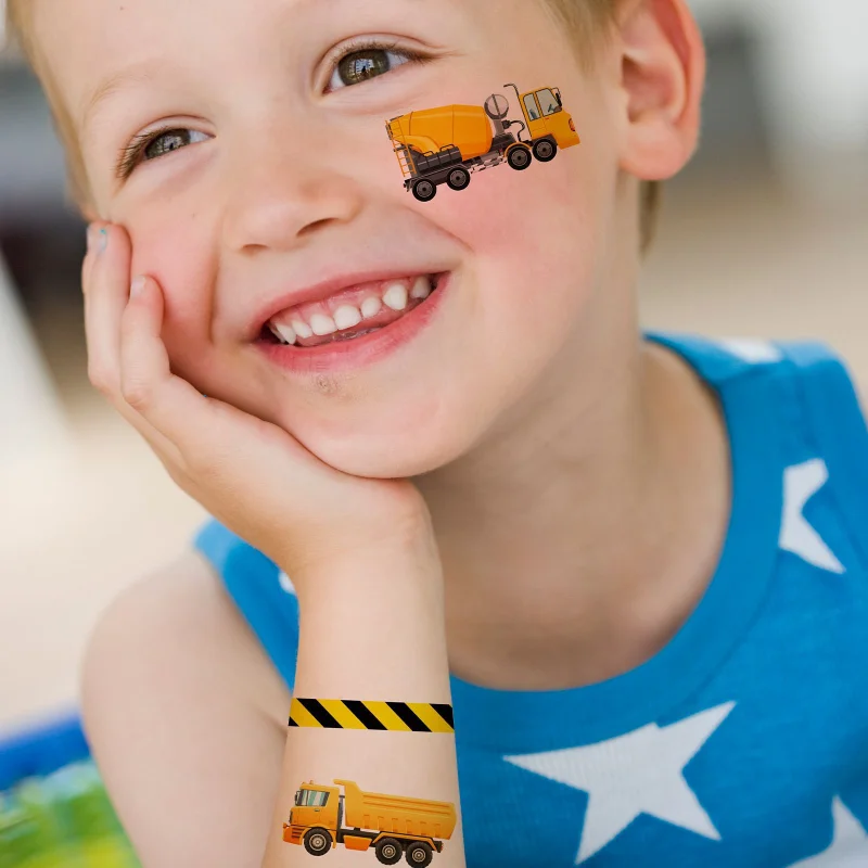 الأولاد الكرتون نقل الوشم ملصق البناء مركبة روبوت النقل سفينة الفضاء تحت عنوان الوشم المؤقت للأطفال