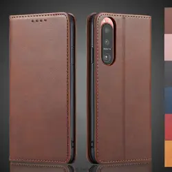 Magnetic attraction Leather Case for Sony Xperia 5 III XQ-BQ52 BQ62 BQ72 Holster Flip Cover Case Wallet Phone Bags Fundas Coque