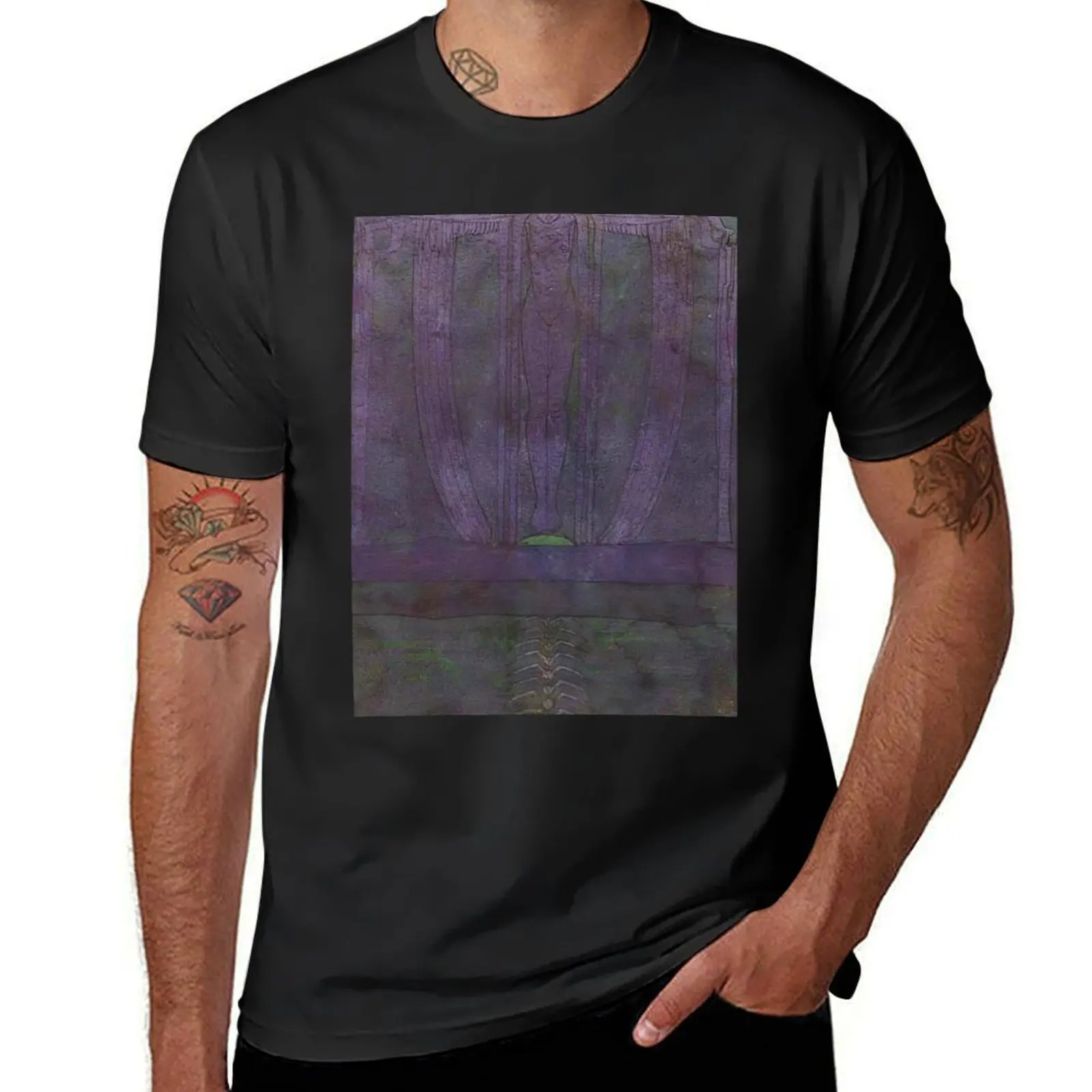 Charles Rennie Mackintosh The Descent Of Night 1894 T-Shirt cute tops plus size tops plain black t shirts men