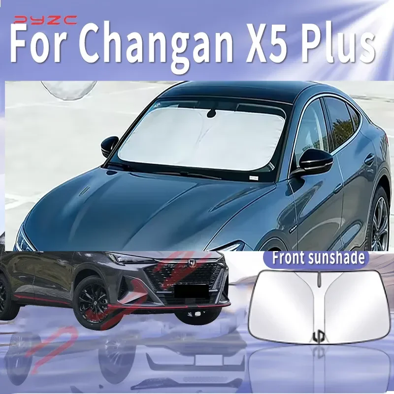 

Foldable Car Sun Visor For Changan X5 Plus 2024 2025 Front Windshield Sunshade Heat Insulation Summer Cooling Auto Accessories