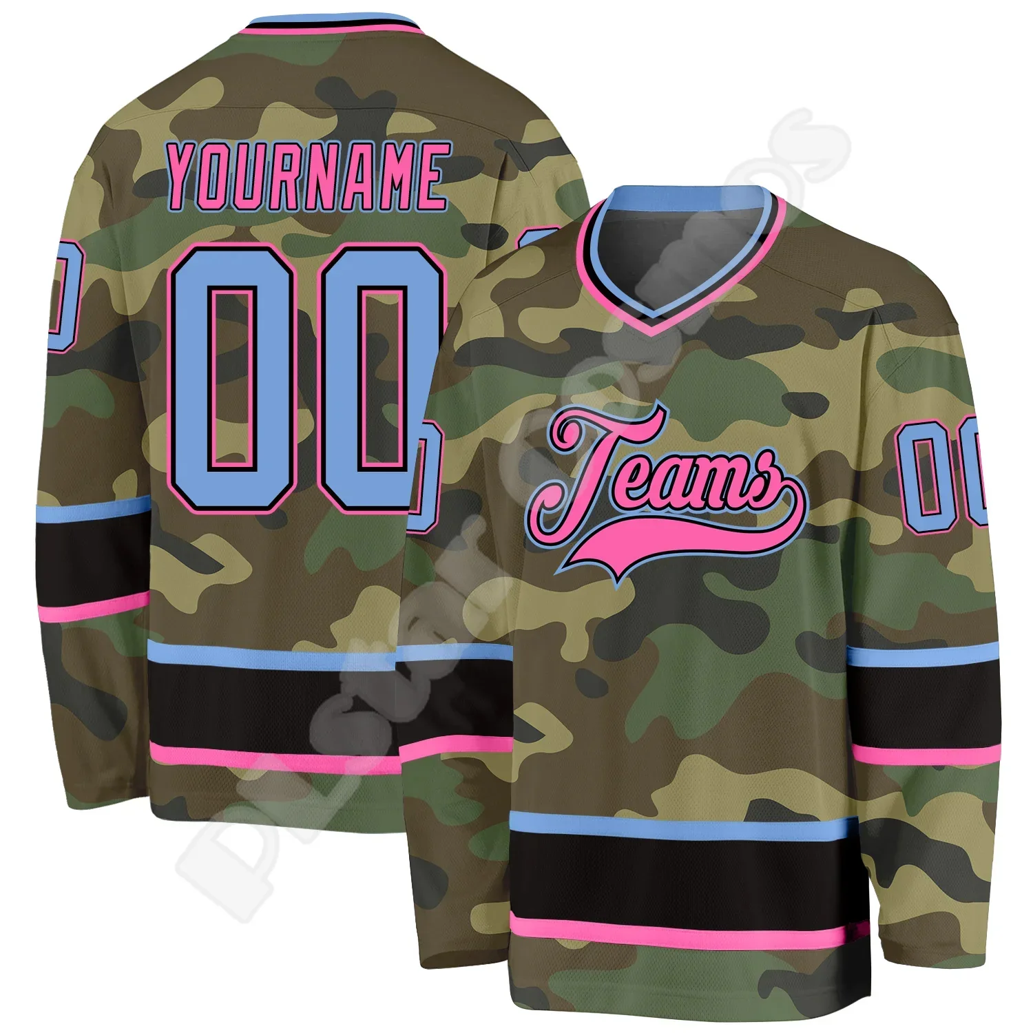 NewFashion Hockey Jersey Custom Name Team Logo Number Colorful Pullover Long Sleeves 3DPrint Harajuku Casual Funny Sweatshirts S