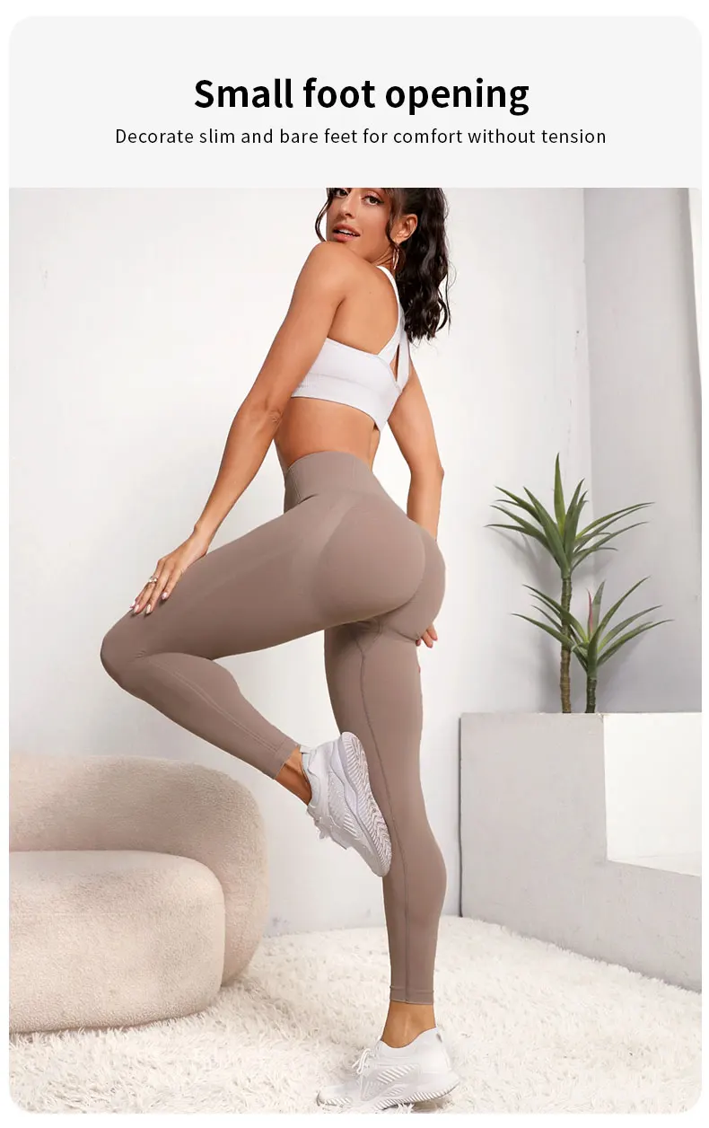 Damen-Leggings mit hoher Taille, Po-Lifting, Bauchkontrolle, Trainingshose, weich, dehnbar, bequem, für Yoga, Laufen, Sport – Detail 4