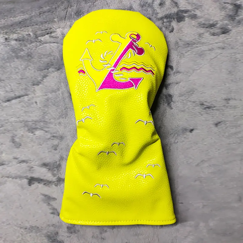 Golf Driver HeadCover Club Head Protective Covers Yellow Color Protector Golf Supplies