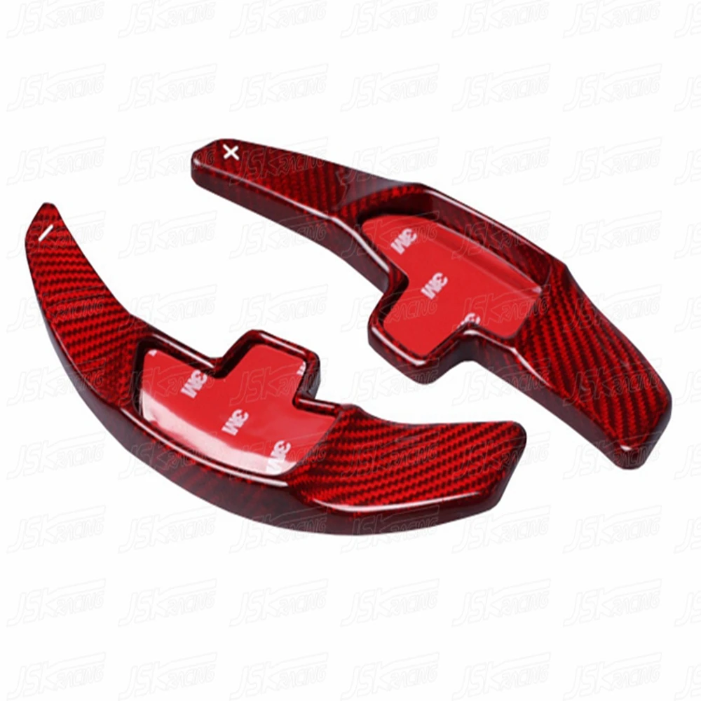 Black/Red Carbon Fiber Shift Paddles For Benz C-Class W205 2015-2018