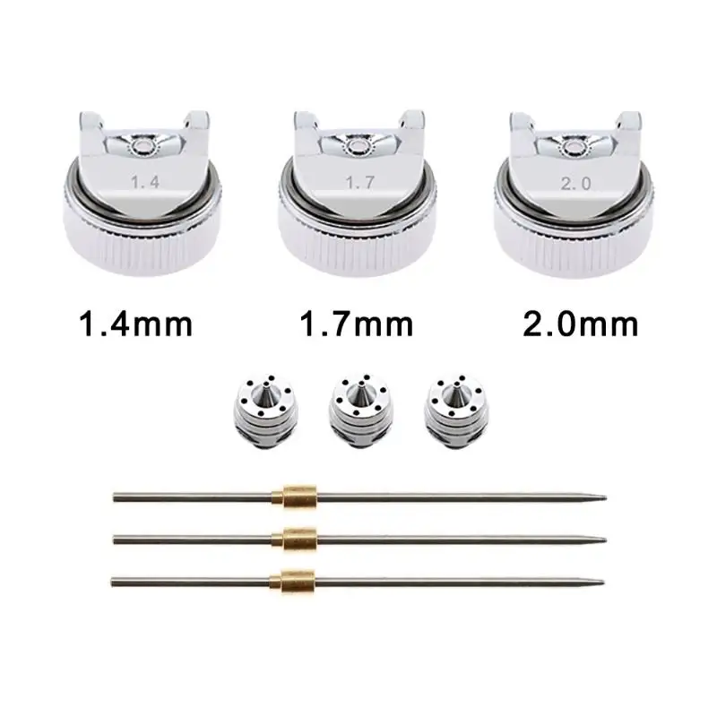 1,4/1,7/2,0 mm Pneumatikwerkzeug-Zubehör-Düsen-Set für HVLP-Spritzpistole H-827 – Detail 2