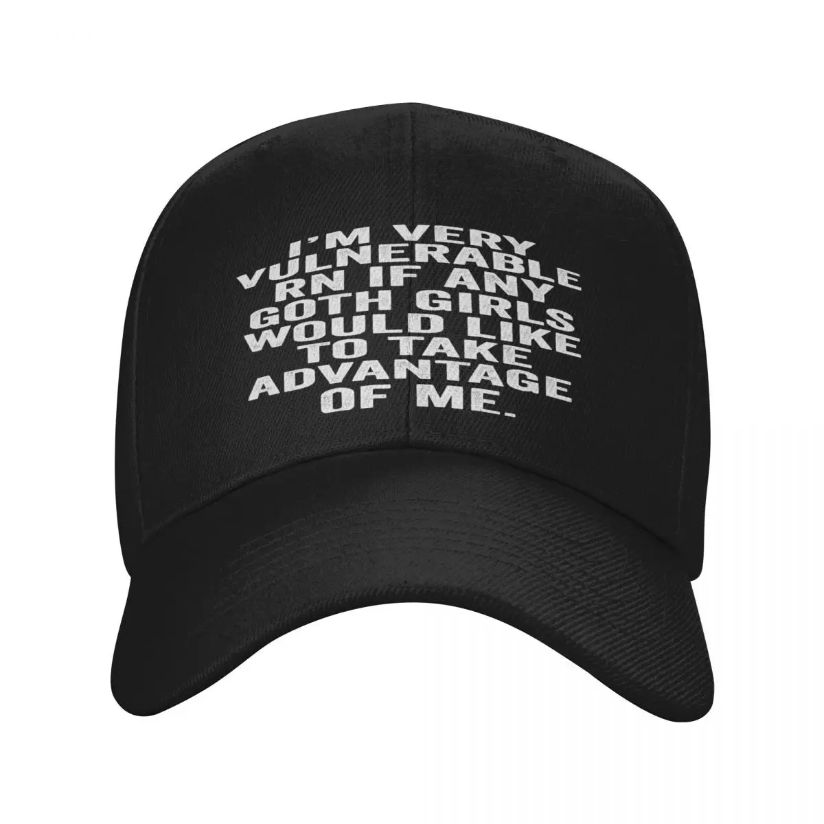 I'M Very Vulnerable Rn If Any Goth Sun Cap Ball Cap Custom Logo Caps For Men Summer 2024 Man Hat Baseball Cap