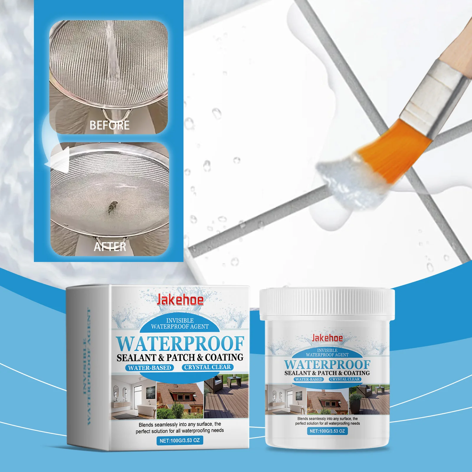 

Flexible Waterproof Sealant 100g - Transparent Roof & Crack Repair Adhesive, All-Weather Leak Protection for Home & Outdoor Use