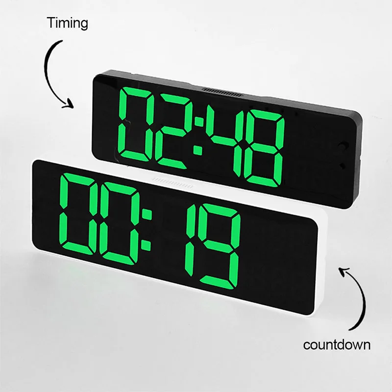 13 Inch Large LED Digital Display Wall Clock Home Decoration Remote Control Temperature Time Date Week Power Off Memory Timer