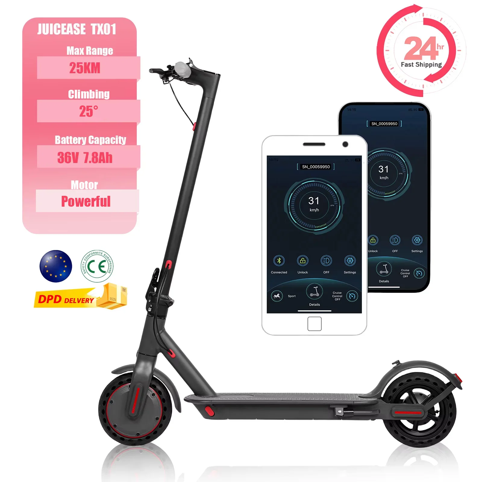 AOVOPRO Elektrische Scooter Krachtige Motor 30 ° Klimgereedschap Hoge Snelheid 45KM Lange Afstand 42V14.5AH 10 Inch Pneumatische Band Slim Opvouwbare A1MAX TX01 E-Scooter