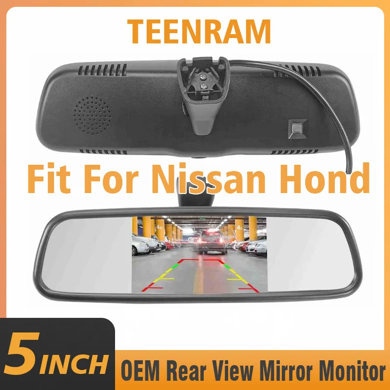RCA connector Oem Digital Rearview Mirror Monitor 1080p For High-definition Reversing display 9.66-inch Suitable for most cars