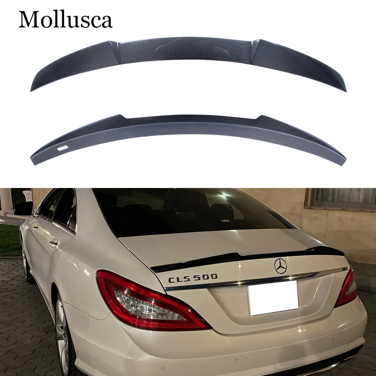 

For Mercedes-Benz CLS C218 W218 CS Style Carbon Fiber Rear Spoiler Trunk Wing 2011-2019