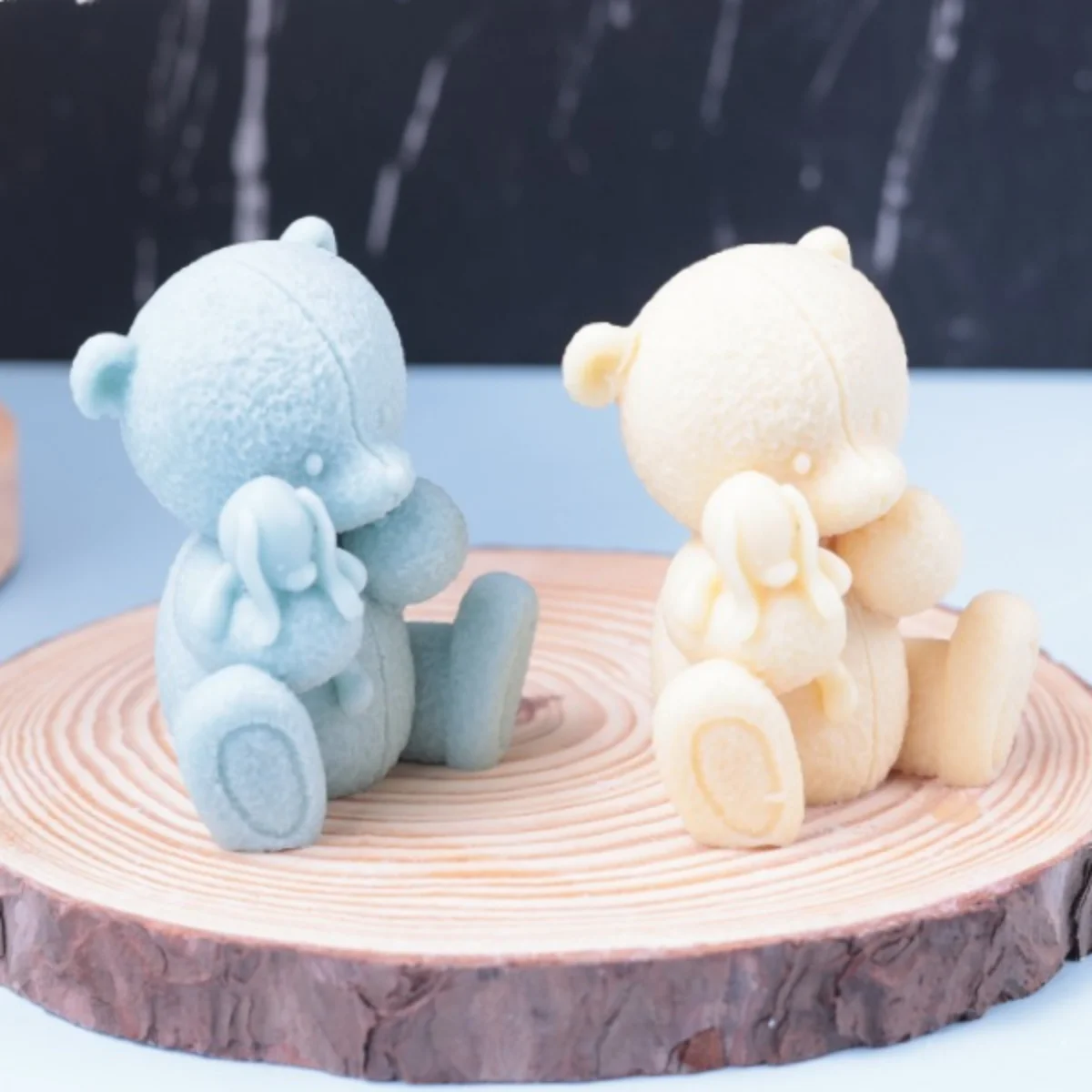 Cartoon Woven Bear Candle Silicone Mold DIY Animal Soap Resin Plaster Doll Making Tool Chocolate Ice Cube Mold Cake Decor Gift