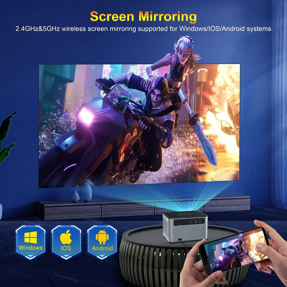 Projector X3 PRO 4K Android 11 Dual Wifi6 300ANSI Allwinner H716 BT5.0 1080P 1280*720P Home Projector 4K Full HD 200 Inch Screen