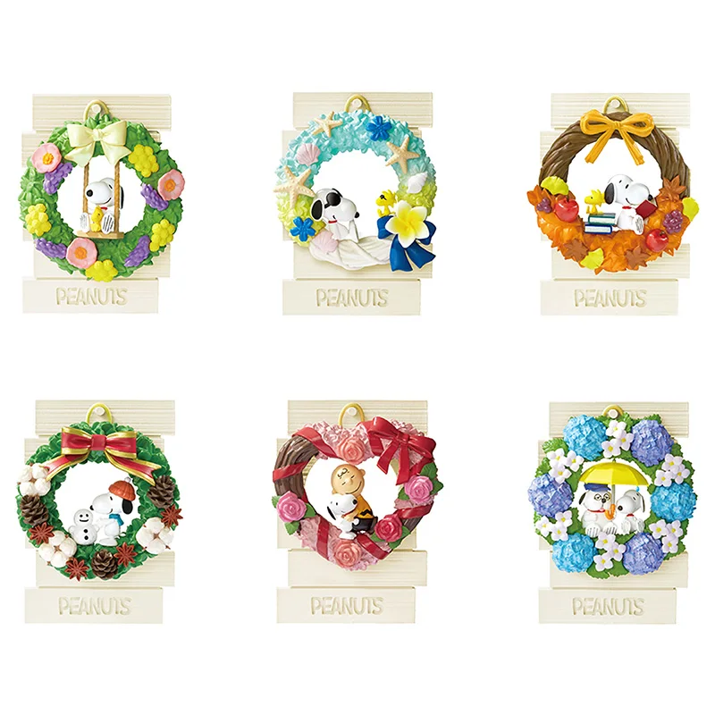 Re-Ment-colección Original de coronas de maní Snoopy, caja ciega de moda, regalos, modelo de juguete, figuras de Anime, adornos coleccionables, juguetes sorpresa