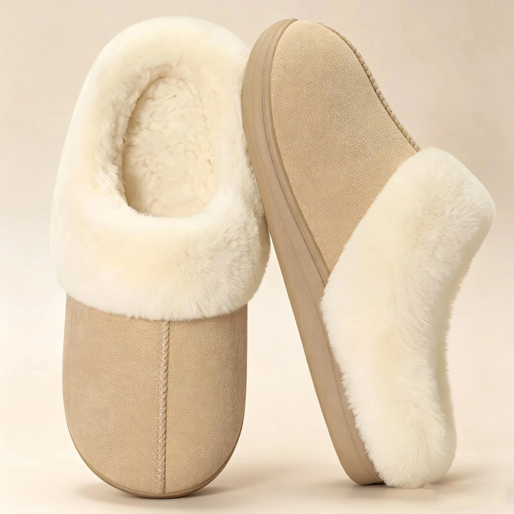 Popcorn - Smile Popcorn Winter Warme Vachtachtige Pantoffels