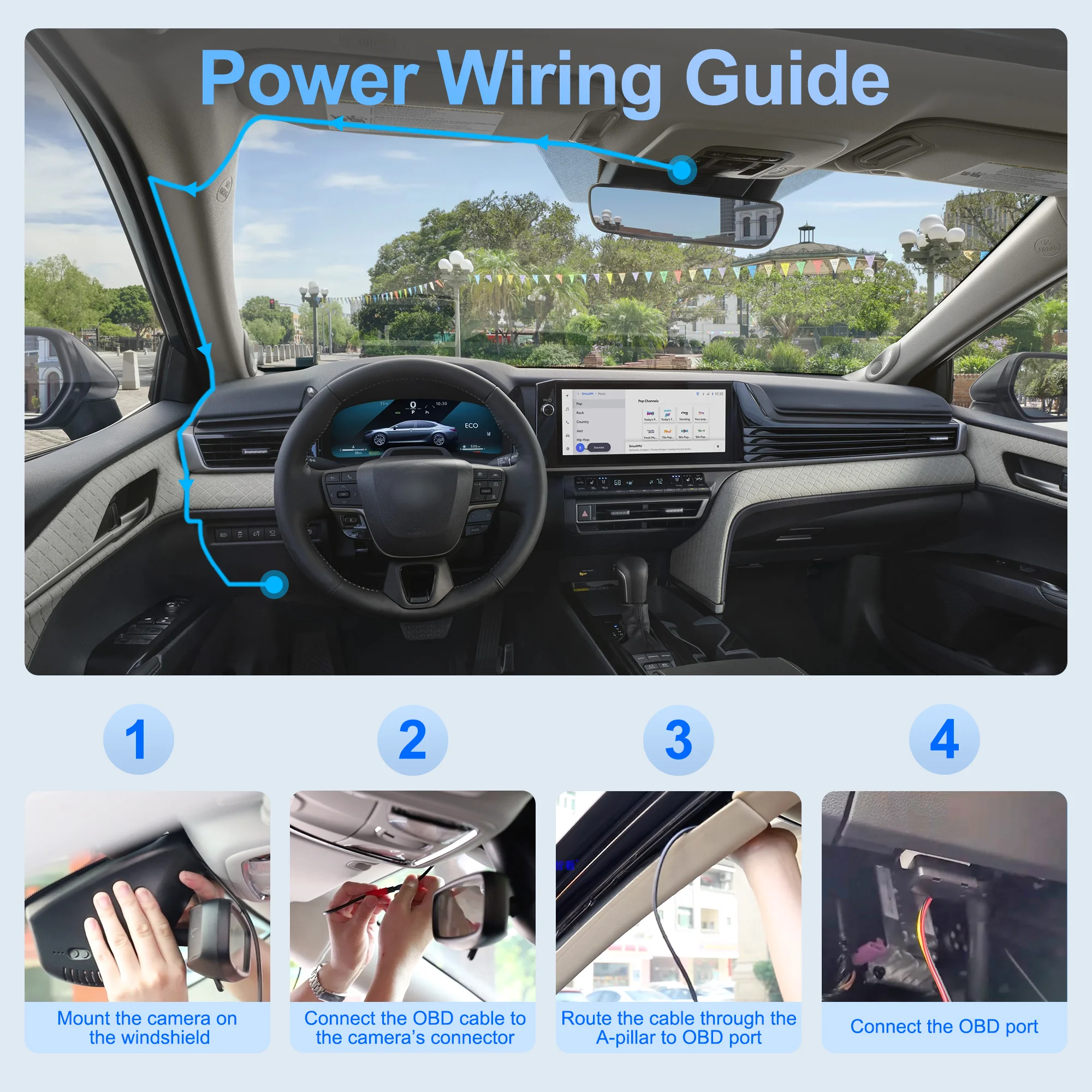 Fuse Box Cable, 4in1 ATO (Regular), Mini, Micro2 Hardwire Kit, OBD Cable, Power Cable Sepcial Designed for FITCAMX Dash Camera