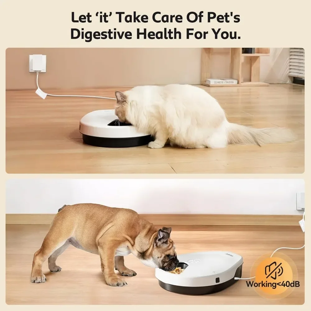 jz Automatic Cat Feeder Wet Food, Pet Digital Dispenser with Long-Lasting Cooling, 3 Cooling Modes Setting,Cat Feeder