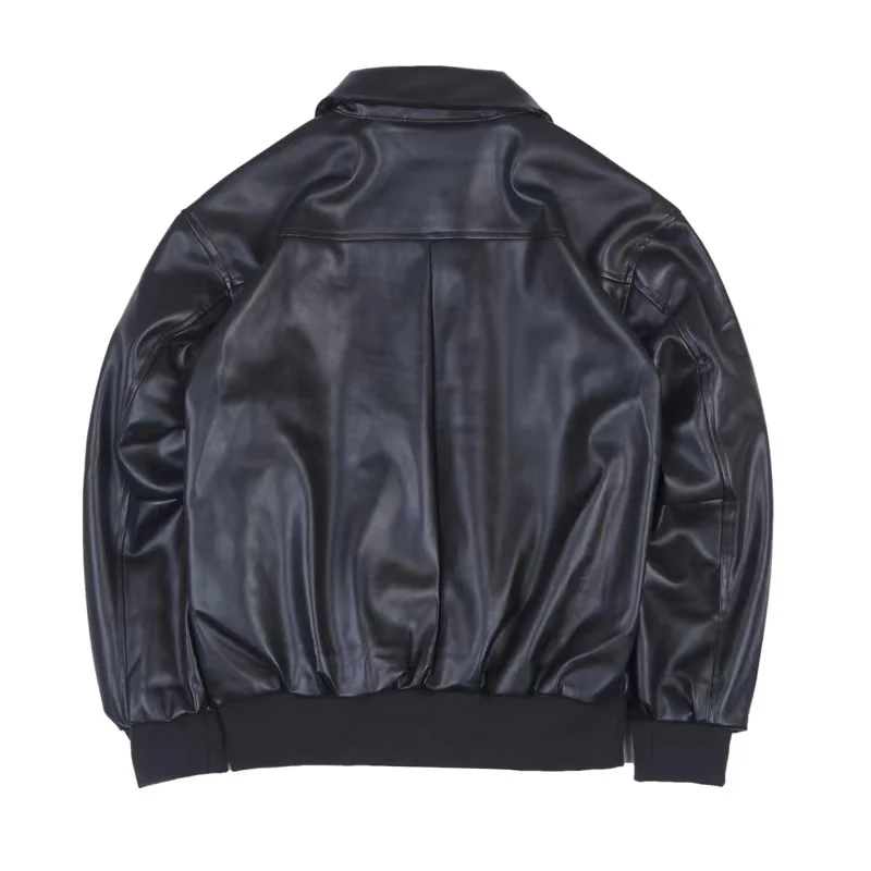 Moto Biker Coat Winter Thick Pilot Jacket PU Leather Vintage Oversize Men Moto Jackets