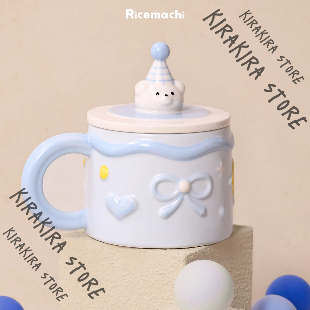 

Love and Deepspace Zayne Anime Blue Bear Ceramic Mug Watter Cup Milk Cups Drinking Glass Dull Polish Birthday Present Collect