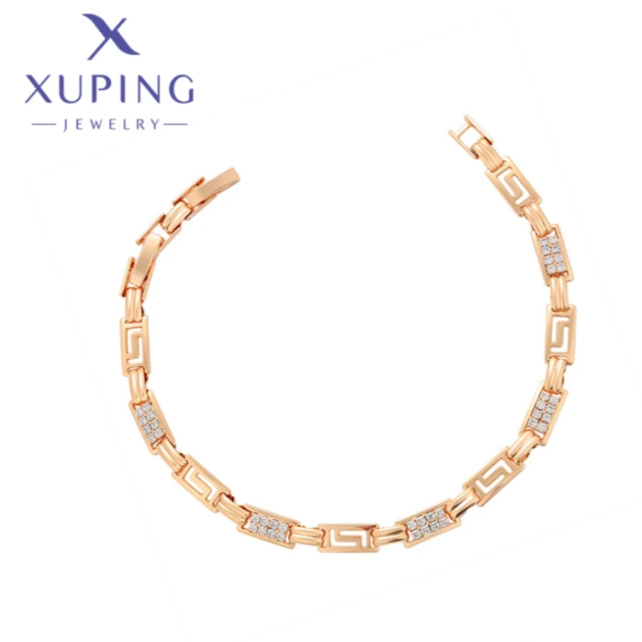 Xuping Jewelry Hot Items High Quality Adjustable Gold Color Punk Bracelet for Women Schoolgirl Christmas Wish Gift X000642206