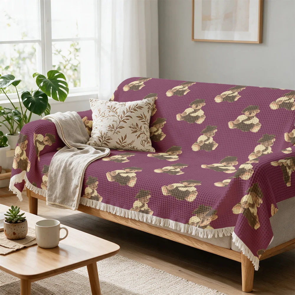 Luxury Botanical Print Throw Blanket Sofa Couch Decor Cozy Fall Autumn Accent Throw Cover for Living Room Bohemian Chic Home Sty