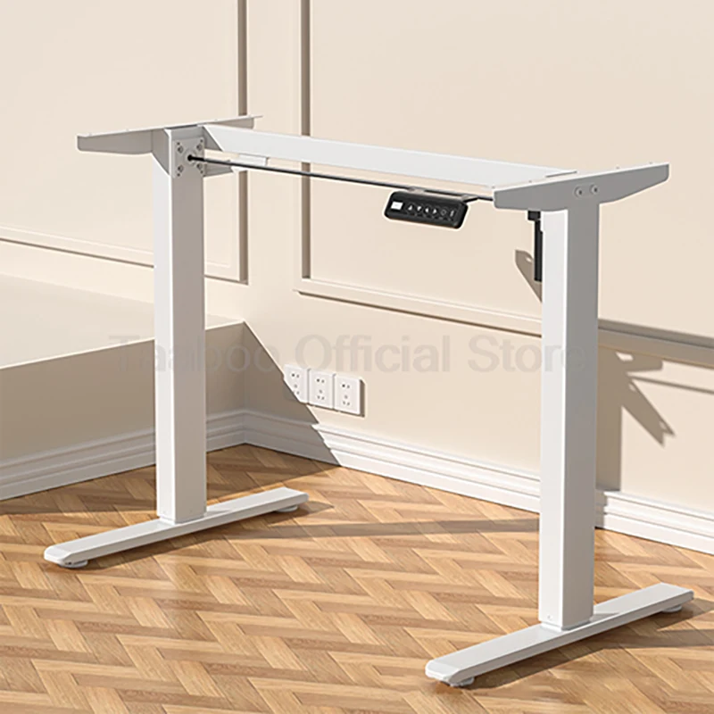 Height Adjustable Standing Desk Frame Electric Stand Lifting Computer Table Stand DIY Workstation Shelf for Office( Only Frame )