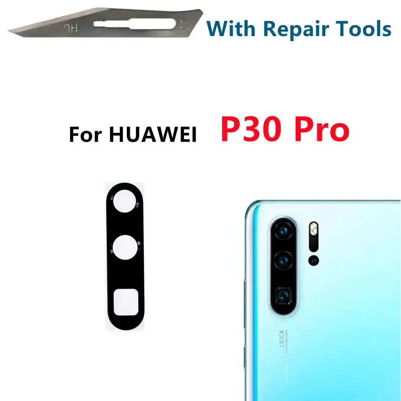 For HUAWEI P20 P30 P40 Pro Lite P50 5G P20pro P30pro P40pro Rear Back Camera Glass Lens Cover with Adhesive Sticker