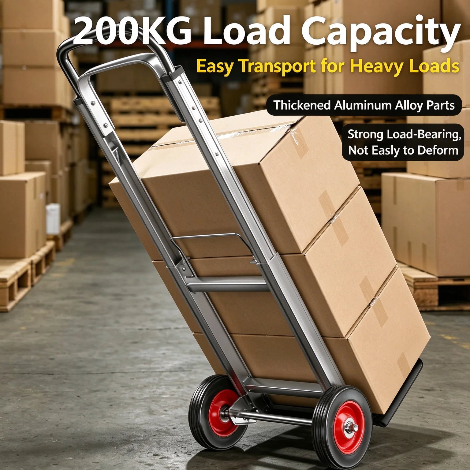 Portable Aluminum Alloy Folding Hand Pull Trolley Lightweight Shopping Cart Hand Truck for Goods Transport Supermarket Use
