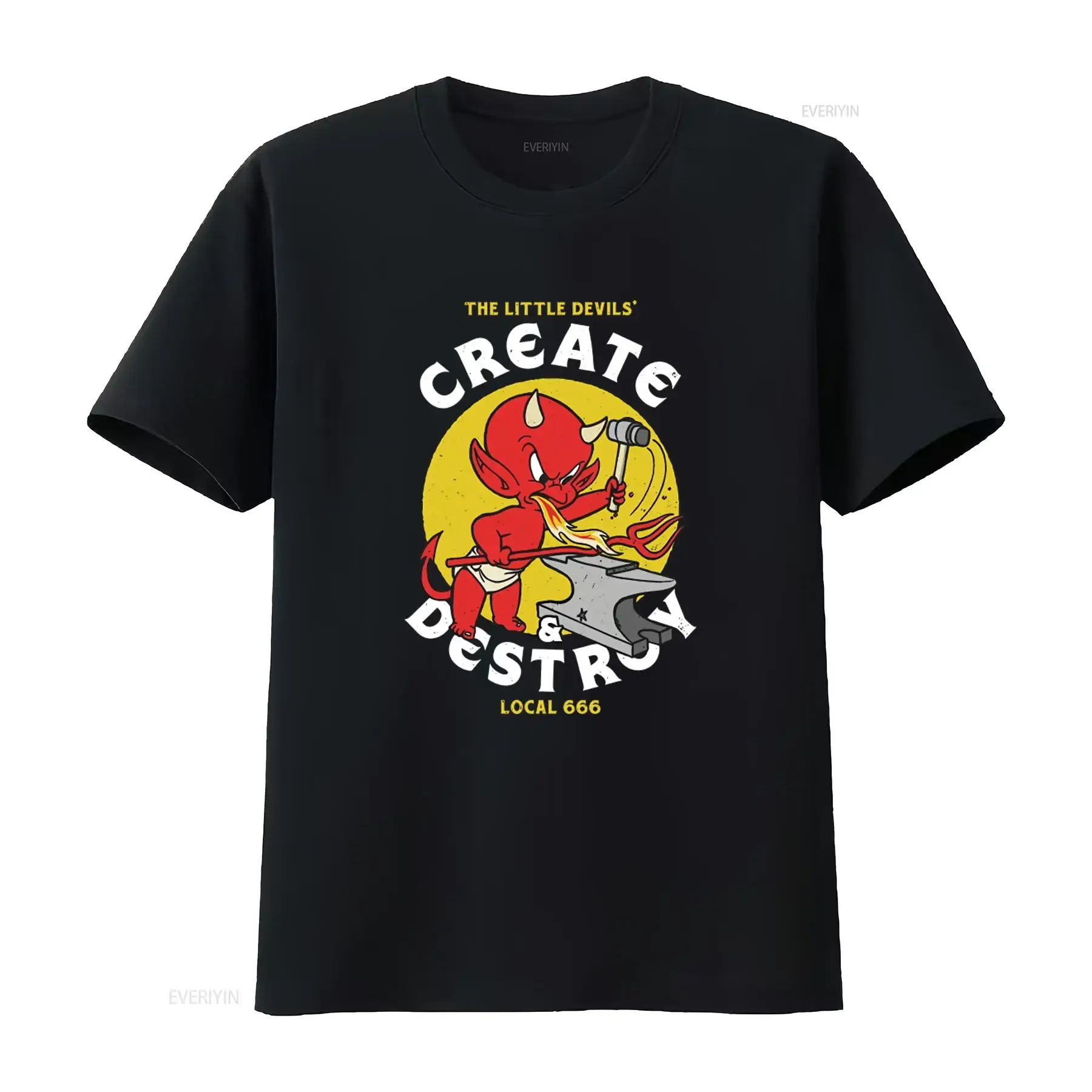 Hot Stuff Local Devils Little Devil T shirt Create Destroy Design Perfect for Trendy Fashion Lovers vintage Washed Comfortable