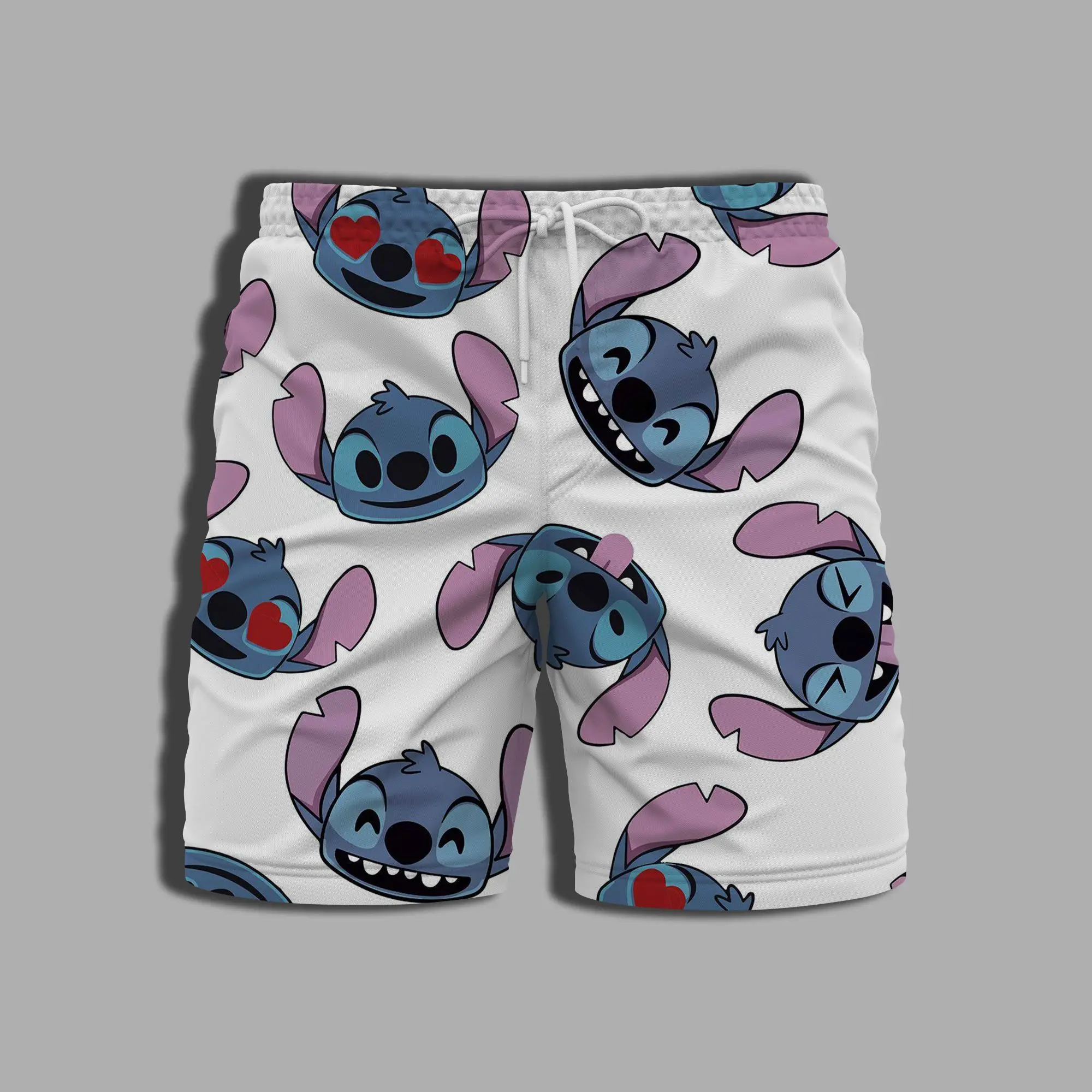 

Disney Men Swimsuit Beach Wear Male Shorts for Women Pants Gym Summer Men's Clothing Stitch Bathing Suit Man Printing Whole Swim