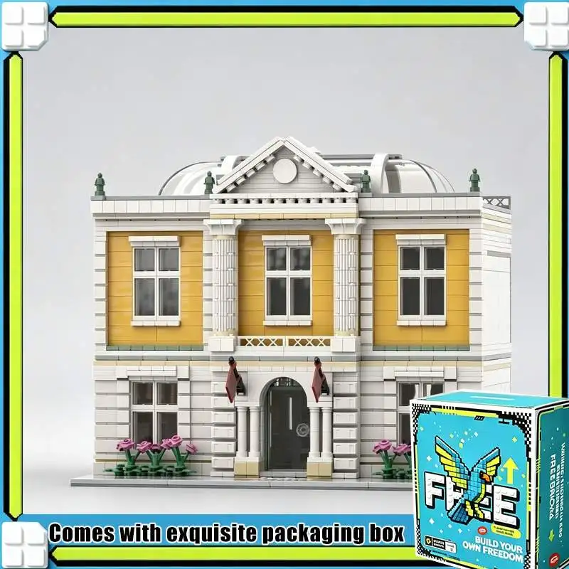 2725PCS Art Gallery Modular City Street View Model Custom Building Blocks DIY Assembly Architecture Creative Toy Gift