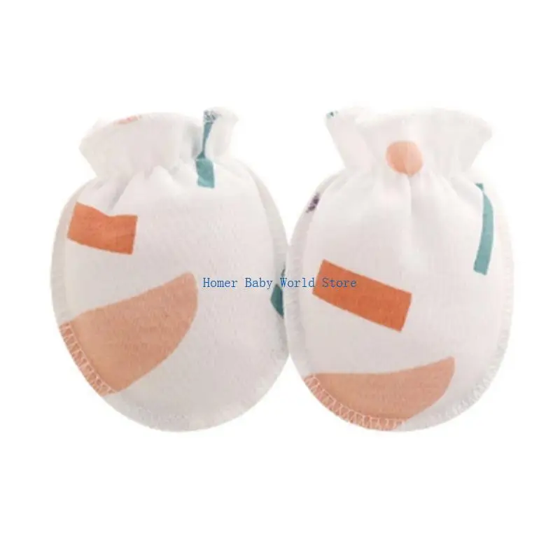 

B2QD Защитные перчатки для новорожденных Детские хлопковые варежки Устойчивые к царапинам перчатки Детский товар