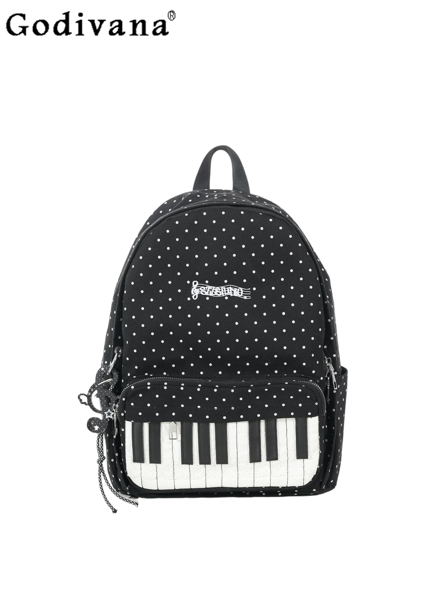 

Japanese Original Design Polka Dot Versatile Backpack Y2K Subculture Large Capacity Student Fashion Versatile Travel School Bag