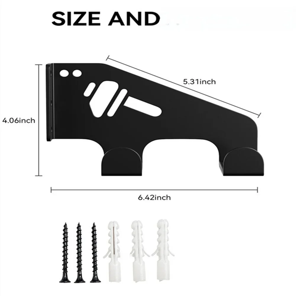 Tool Storage Rack Chainsaw Holder Garage Storage Iron Construction Scratch-resistant Edges Anti-slip Protective Pads