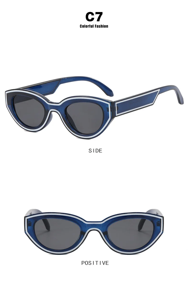 Mode Einzigartige Unregelmäßige Hip Hop Sonnenbrille Y2k Frauen Männer Retro Brille Damen Strand Sonnenbrillen Outdoor Sport mit Metall Scharnier – Detail 12